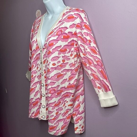 Bob Mackie Wearable Art Cardigan Animal Print SZ S - Picture 3 of 11